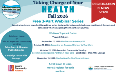 Taking Charge of Your Health – Free 3-Part Webinar Series